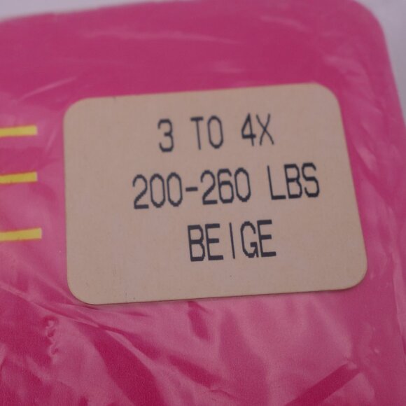 Vintage Queen Size La Tosca Reinforced Toe 200-260LBS BEIGE 100%Nylon Panty Hose - Picture 4 of 8